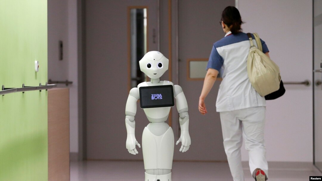 Humanoidni robot, koji dočekuje pacijente i posetioce u Belgiji (Foto: Reuters/Francois Lenoir)