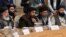 FILE - Mullah Abdul Ghani Baradar, the Taliban's deputy leader and negotiator, and other delegation members attend the Afghan peace conference in Moscow, Russia, March 18, 2021. (Alexander Zemlianichenko/Pool via Reuters)