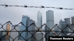 Skyline in Hong Kong, May 28, 2020.