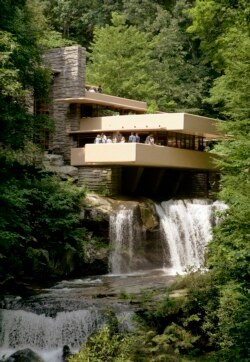 The American Institute of Architects calls Fallingwater, in Pennsylvania, which is partly built over a waterfall, the "best all-time work of American architecture.”
