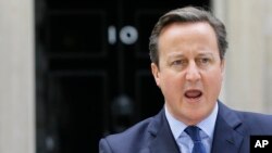 David Cameron, Premier ministre britannique