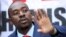 Opposition Movement for Democratic Change (MDC) leader Nelson Chamisa addresses a media conference following the announcement of election results in Harare, Zimbabwe, Aug. 3, 2018. 