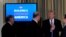 U.S. President Donald Trump speaks to attendees as he departs his infrastructure initiative meeting at the White House in Washington, U.S., Feb. 12, 2018. 