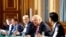 Britain's Prime Minister Boris Johnson, 2nd-right, is seen during a Cabinet meeting held at the Foreign and Commonwealth Office in London, July 21, 2020.