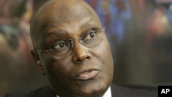 FILE - Nigeria's former Vice President Atiku Abubakar. 