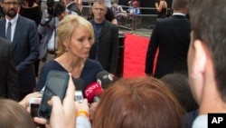 Writer J.K. Rowling created the Harry Potter character and the series of books about his wizard world 20 years ago.