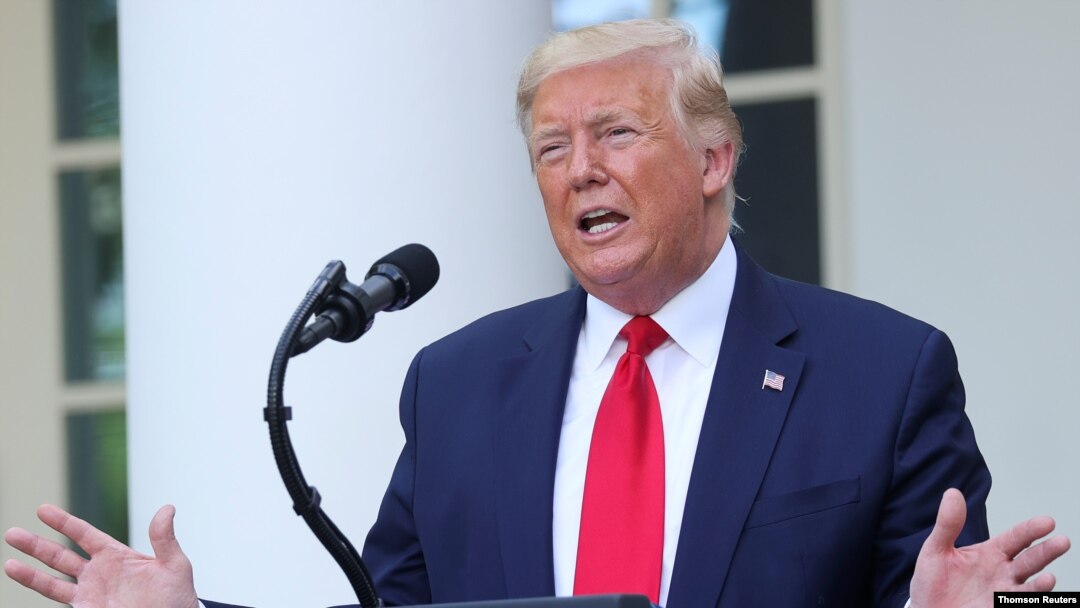 U.S. President Donald Trump hosts an event at the White House in Washington, May 26, 2020.
