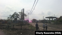 Des manifestants ont érigés des barricades à Goma, capitale de la province du Nord-Kivu, 26 mai 2016. VOA/Charly Kasereka