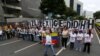 ARCHIVO - Venezolanos exigen respeto a los DDHH durante una protesta.