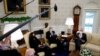 U.S. President Joe Biden and Vice President Kamala Harris meet with Senate Majority Leader Chuck Schumer (D-NY) and Democratic senators to discuss efforts to pass coronavirus relief legislation in the Oval Office at the White House, Feb. 3, 2021.
