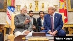 عکس آرشیف از دیدار دونالد ترمپ، رییس جمهور ایالات متحده با نرندرا مودی، صدر اعظم هند در قصر سفید، ۱۳ فبروری ۲۰۲۵