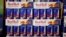 FILE - Packed Red Bull drink cans are seen in a supermarket in Monaco, May 25, 2018.