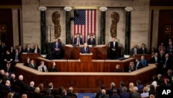 President Donald Trump addresses a joint session of Congress at the Capitol in Washington, March 4, 2025. 