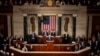 Presiden Donald Trump menyampaikan pidato di hadapan sidang gabungan Kongres di Capitol di Washington, Selasa, 4 Maret 2025. (Ben Curtis/AP)