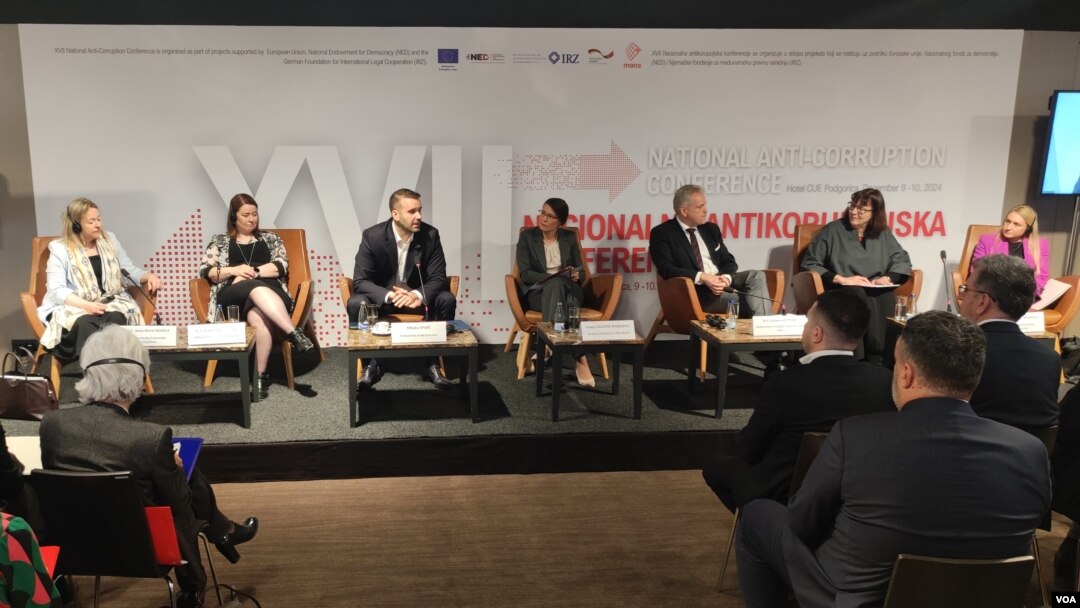 Nacionalna antikorupcijska konferencija u Podgorici u organizaciji NVO Mreža za afirmaciju nevladinog sektora (MANS) (Foto: Glas Amerike)