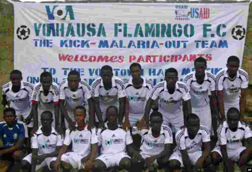 'Yan wasan Kungiyar kwallon kafa ta VOA Hausa Flamingos FC Bauchi