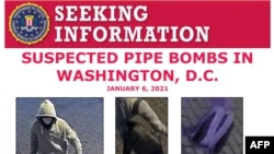 미연방수사국(FBI)이 지난 6일 워싱턴 연방의사당 인근에 파이프 폭탄을 설치한 용의자의 정보제보 현상금을 21일 7만5천 달러로 올렸다. 