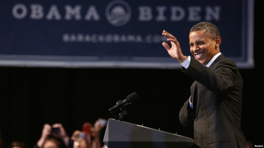 Presiden Amerika Barack Obama dalam salah satu kampanyenya di Oregon, Portland, (24/7). Partai Demokrat Amerika telah menyatakan siap untuk memasukkan perkawinan sesama jenis dalam program kampanye partai secara resmi untuk pertama kalinya.