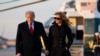 Presidente Donald Trump e a Primeira-dama, Melania Trump, a caminho de Mar-a-Lago