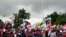 Aksi Demo Pekerja Freeport yang Dilakukan Awal Juni Lalu (Courtesy Serikat Pekerja Freeport)