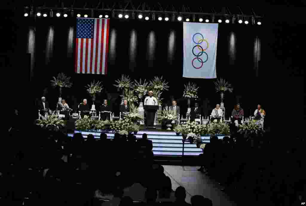 Memorial service for the late boxer Muhammad Ali 