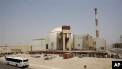 The reactor building of the Bushehr nuclear power plant is seen, just outside the southern city of Bushehr, Iran, 21 Aug 2010