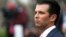 FILE - Donald Trump Jr. attends the annual White House Easter Egg Roll on the South Lawn of the White House in Washington, April 2, 2018.