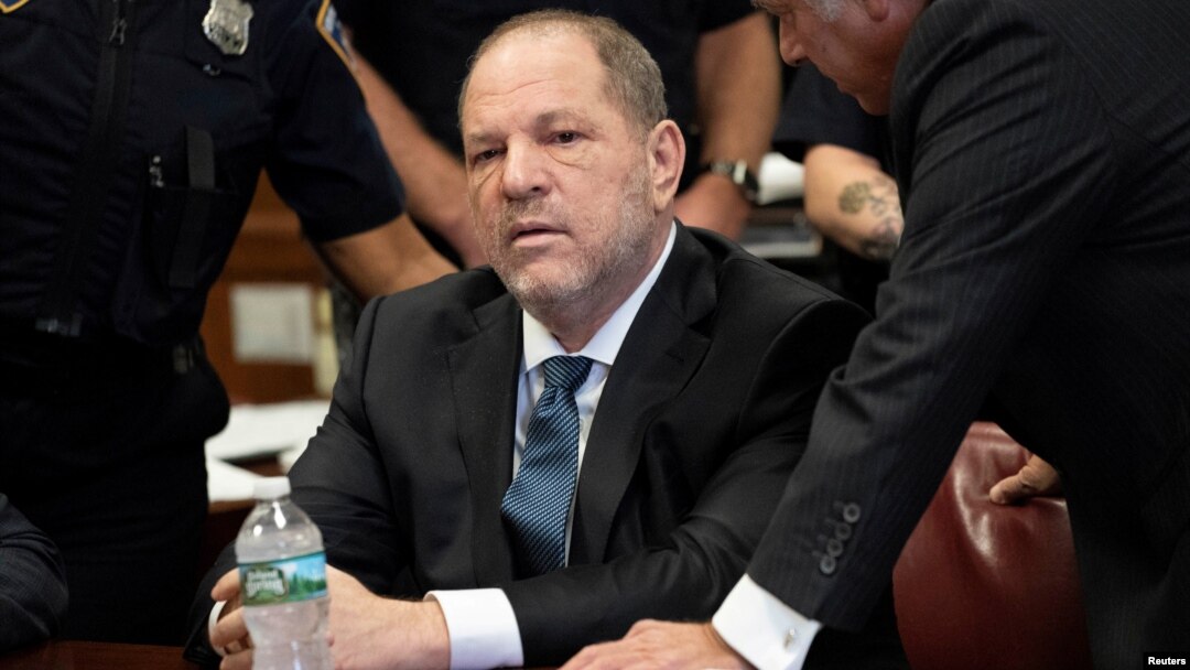 FILE - Film producer Harvey Weinstein sits during his hearing at Manhattan Criminal Court in New York, Oct. 11, 2018. 