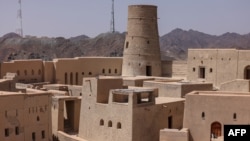 FILE —A picture shows a view of Bahla Fort, one of four historical forts located at the foot of the Green Mountain highlands of Oman, and the only fort in the country designated a UNESCO Heritage Site, in Bahla, 200km north of Muscat, on October 5, 2023.