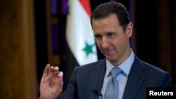 Presiden Suriah Bashar al-Assad dalam wawancara dengan BBC di Damaskus, Senin (9/2).