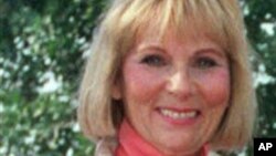 FILE - Star Trek actress Grace Lee Whitney in 1991, shortly after receiving a star in the Walk of Fame in Hollywood, California.