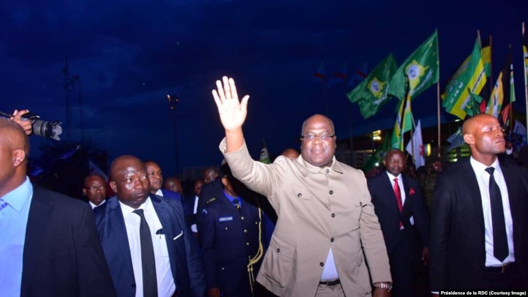 Perezida Felix Tshisekedi ashitse i Goma, muri Kivu y'uburaruko, RDC, 14/04/2019