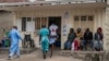 A person wounded in the fighting between M23 rebels and Congolese armed forces arrives at the Cbeca Ndosho hospital in Goma, Democratic Republic of the Congo, Jan. 23, 2025.