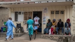 A person wounded in the fighting between M23 rebels and Congolese armed forces arrives at the Cbeca Ndosho hospital in Goma, Democratic Republic of the Congo, Jan. 23, 2025.