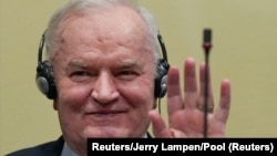 The Netherlands, Hague, Former Bosnian Serb military leader Ratko Mladic stands prior to the pronouncement of his appeal judgement at the UN International Residual Mechanism for Criminal Tribunals