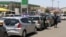 Motorists wait to buy petrol in Harare, Zimbabwe.