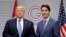 U.S. President Donald Trump and Canada's Prime Minister Justin Trudeau hold a bilateral meeting during the G7 summit in Biarritz, France, August 25, 2019.