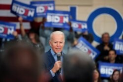 Democratic presidential candidate former Vice President Joe Biden speaks at a campaign event in Conway, S.C., Feb. 27, 2020.