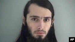 FILE - Court documents say Christopher Lee Cornell, shown in this Butler County (Ohio) Jail photo, intended to set off pipe bombs outside the U.S. Capitol and shoot people around it.