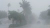 A Lee County Sheriff's officer patrols the streets of Cape Coral, Florida, as heavy rain falls ahead of Hurricane Milton, Oct. 9, 2024.