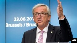 Kepala Komisi Eropa Jean-Claude Juncker berbicara di Brussels, Belgia (foto: dok). 