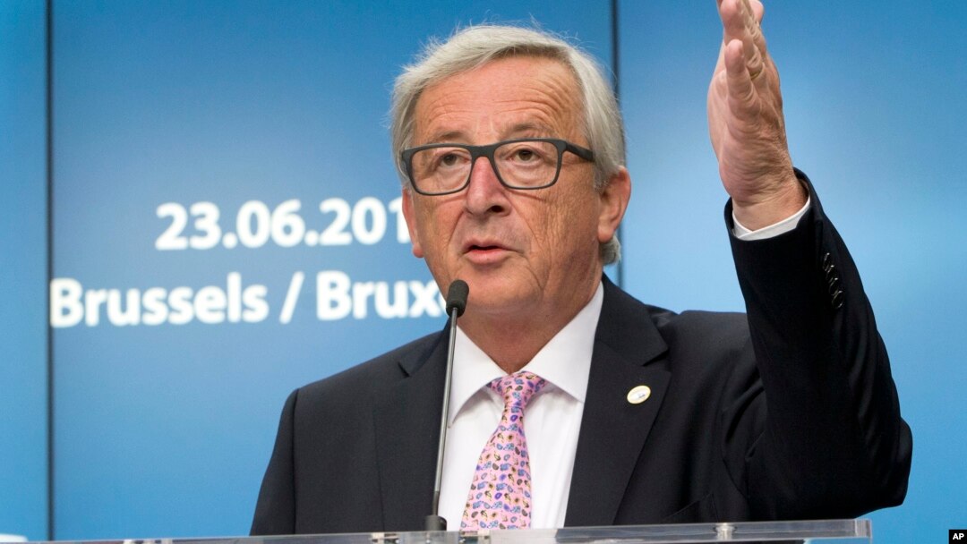 Presiden Komisi Eropa Jean-Claude Juncker berbicara di Brussels, Belgia (foto: dok). 
