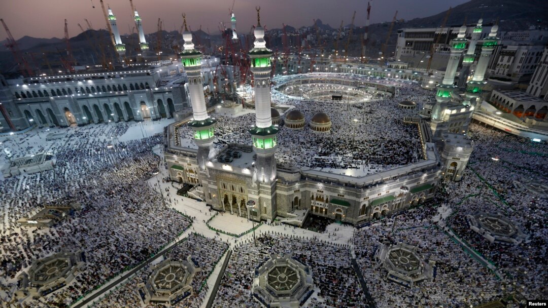 Jutaan jemaah haji di Masjidil Haram, Mekkah, Arab Saudi.