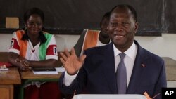 Alassane Ouattara à Abidjan, le 30 octobre 2016.