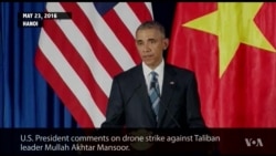 Obama: Mansoor Rejected Peace Efforts in Afghanistan