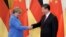 Thủ tướng Đức Angela Merkel gặp Chủ tịch Trung Quốc Tập Cận Binh hồi tháng 5/2018.