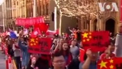 Sinh viên TQ ở Sydney hò hét lên án biểu tình ở Hong Kong