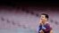 FILE PHOTO -- Argentina striker Lionel Messi, shown May 2021, will leave Barcelona despite both parties having reached an agreement over a new contract, the La Liga club said on Thursday, citing economic and structural obstacles to the renewal of deal. 
