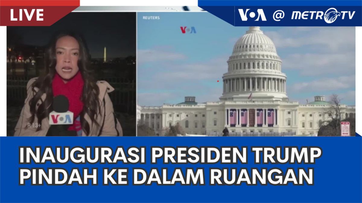 Inaugurasi Presiden Trump Pindah ke Dalam Ruangan