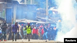 Une manifestation contre le coût de la vie et le gouvernement du président kényan William Ruto à Nairobi, au Kenya, le 2 mai 2023. (REUTERS/John Muchucha).